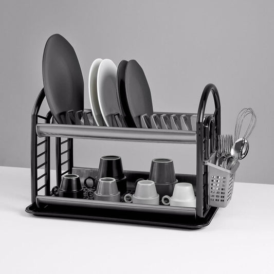 מייבש כלים חדש דו קמותי פלסטיק אפור