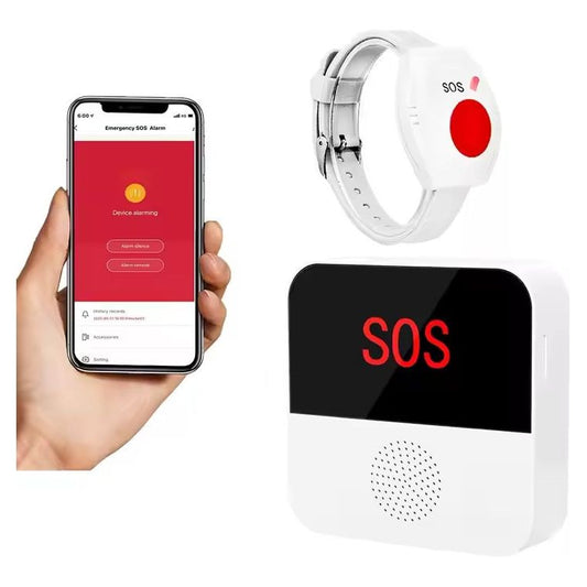 לחצן מצוקה משולב פעמון עוצמתי SOS כפתור מצוקה אלחוטי למבוגרים נכים ילדים ועוד ..הפתרון המושלם לקריאה לעזרה בעת צרה