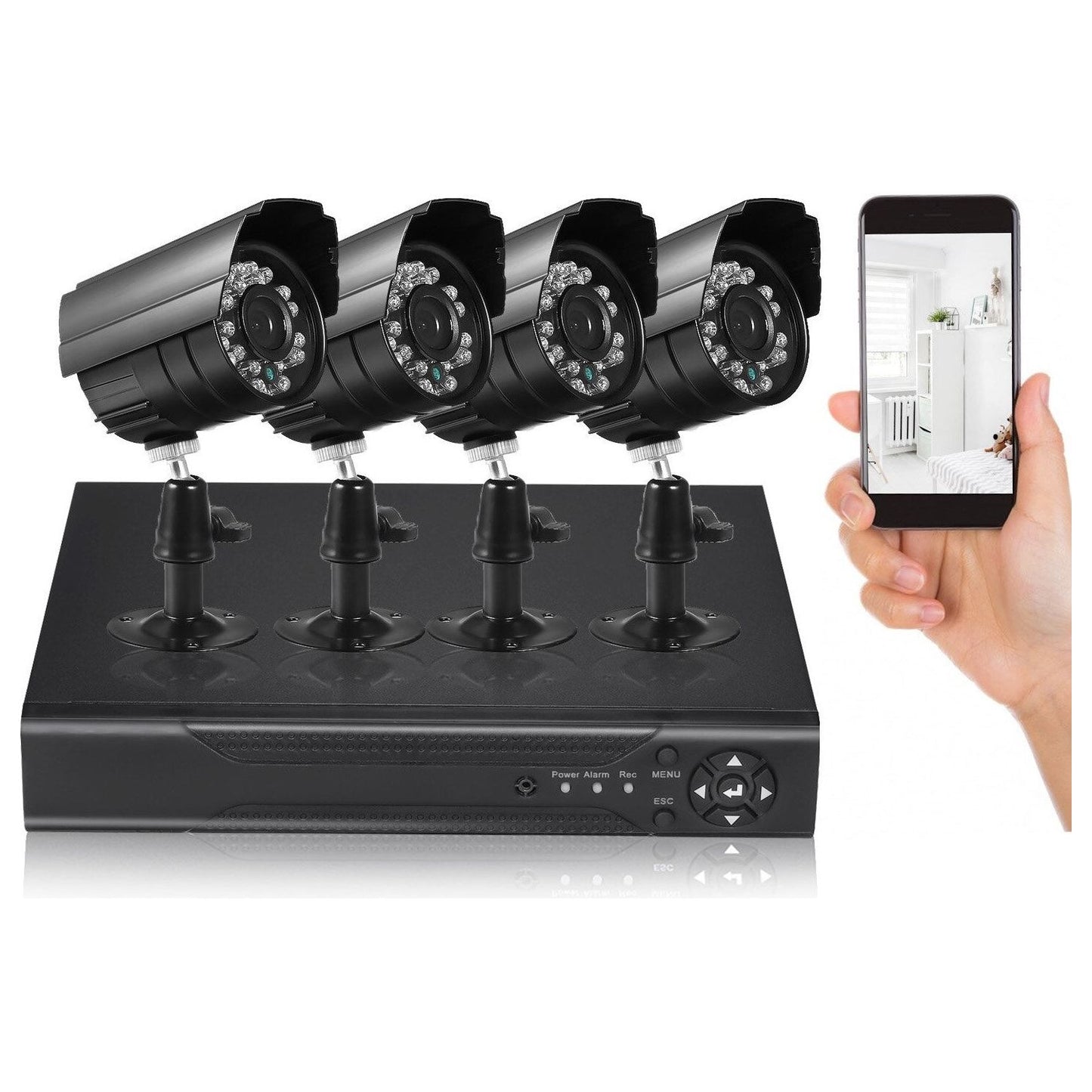 מערכת אבטחה עם 4 מצלמות דגם GTKIT1