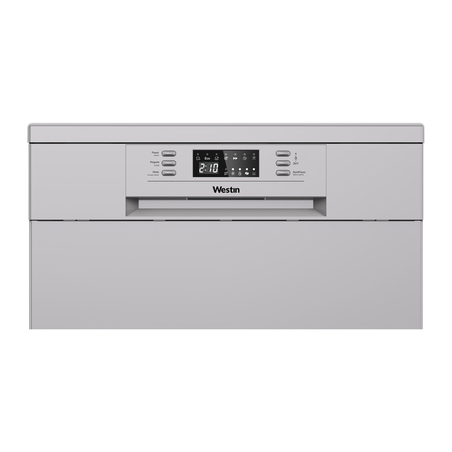מדיח כלים עומד 60 כסוף 13 מערכות כלים דגם WES-13DWS-S של WESTIN
