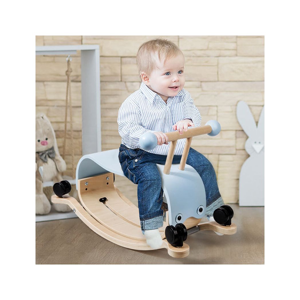 בימבה נדנדה מעץ 2 ב-1 להיט צבע כחול