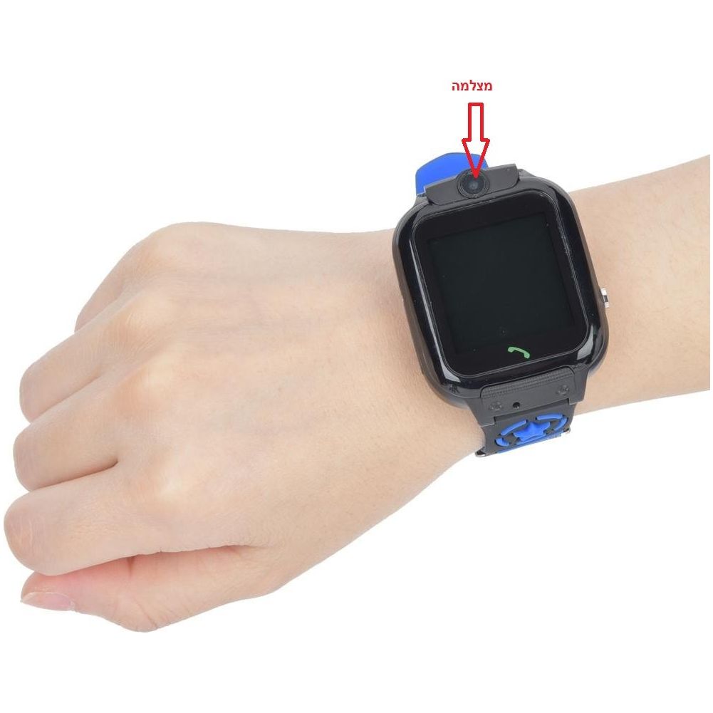 שעון טלפון חכם לנוער sosy1 מבית Visiontek צבע שחור/אדום