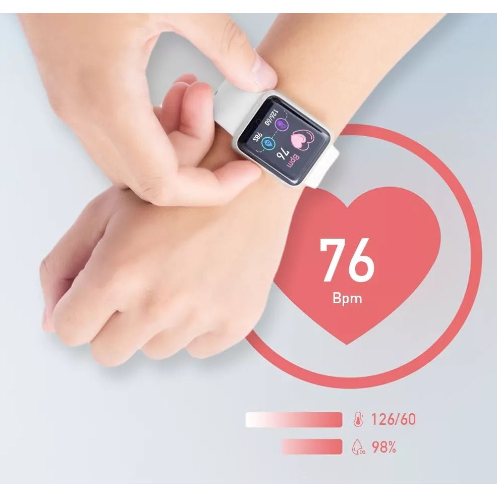 שעון ספורט חכם מעוצב דגם CLW1 צבע ורוד