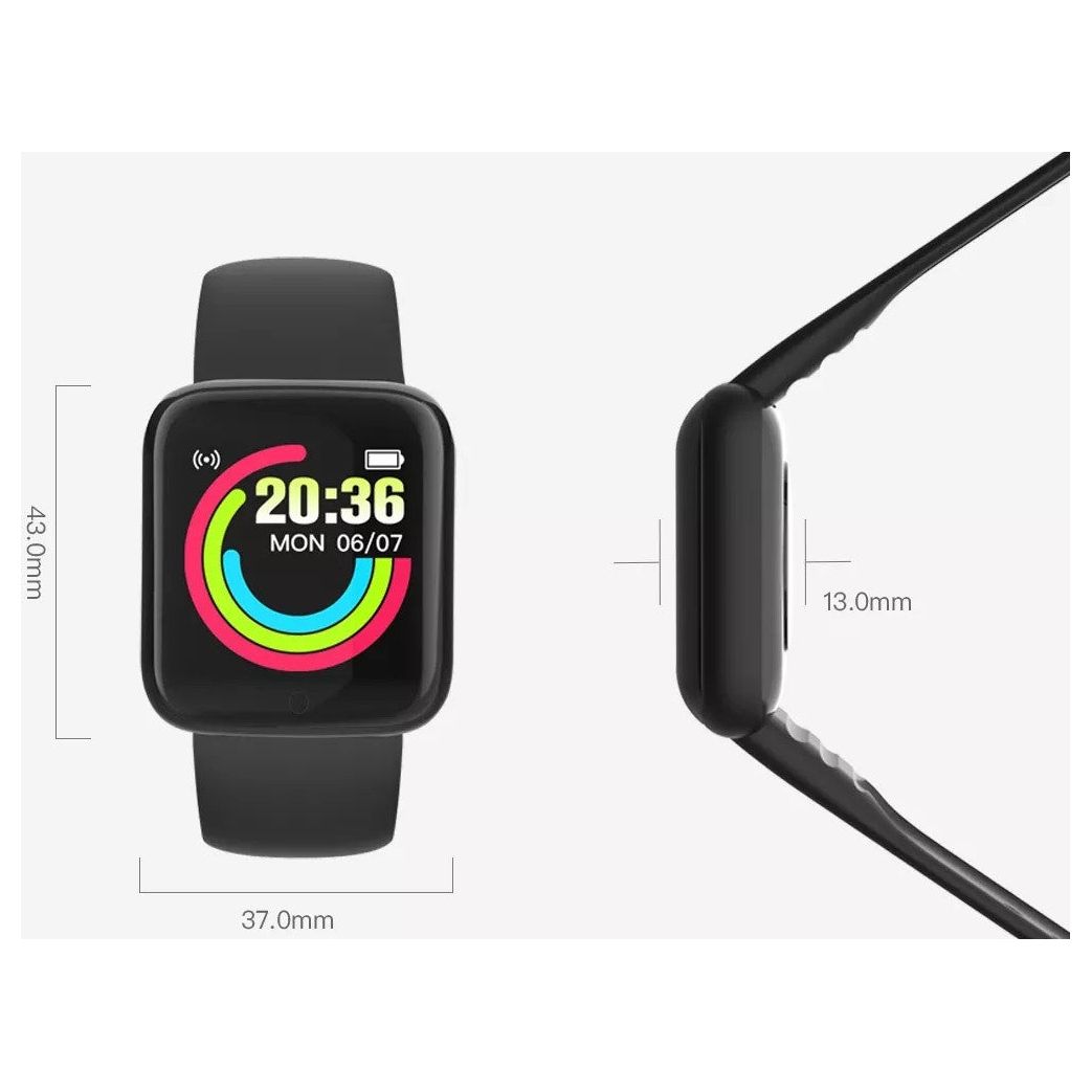 שעון ספורט חכם מעוצב דגם CLW1 צבע שחור