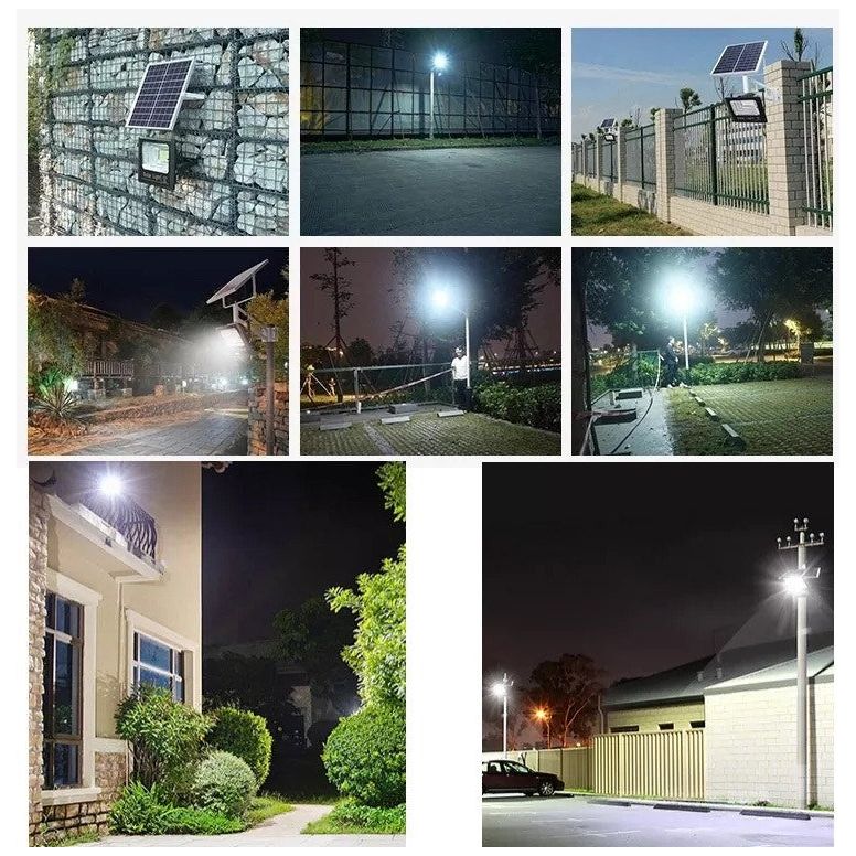 תאורה סולארית נטענת עם שלט רחוק דגם A - 100W