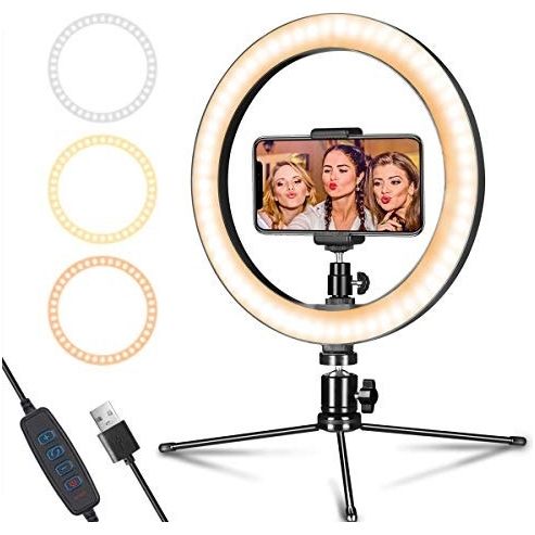 תאורת לד עוצמתית כולל חצובה ומעמד לטלפון