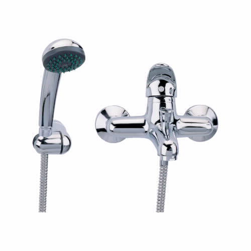 ברז סוללה לאמבטיה 5530 כולל צינור ומזלף יועם סדרת יועמיקס