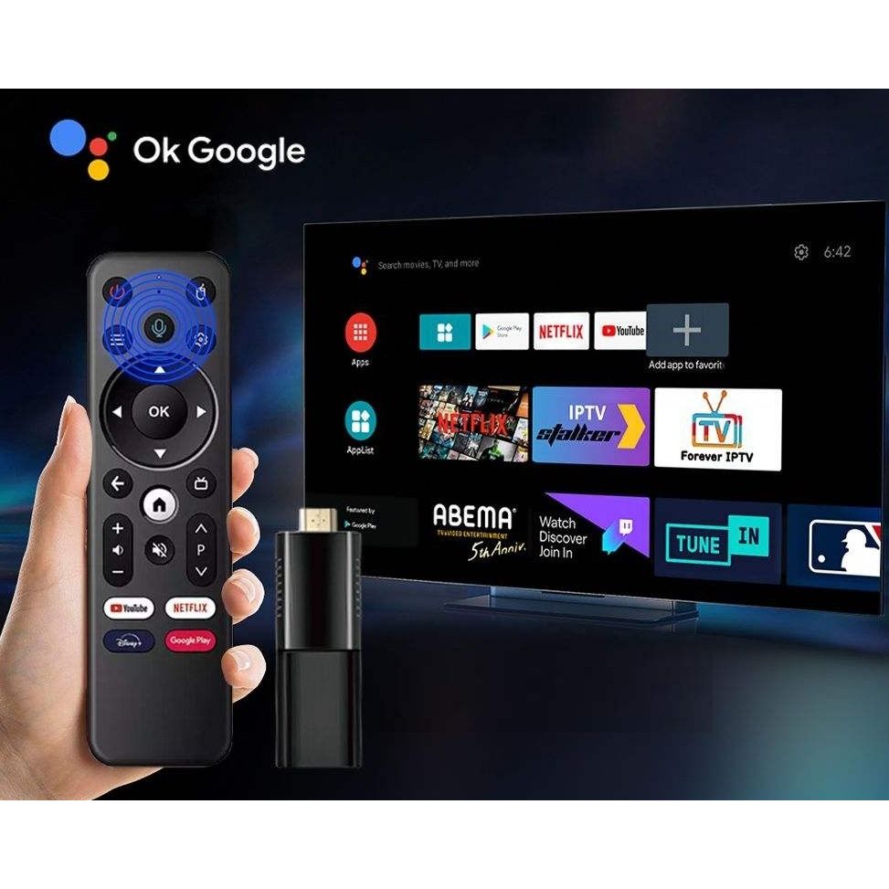 סטרימר Android TV Stick 10+ שלט חכם