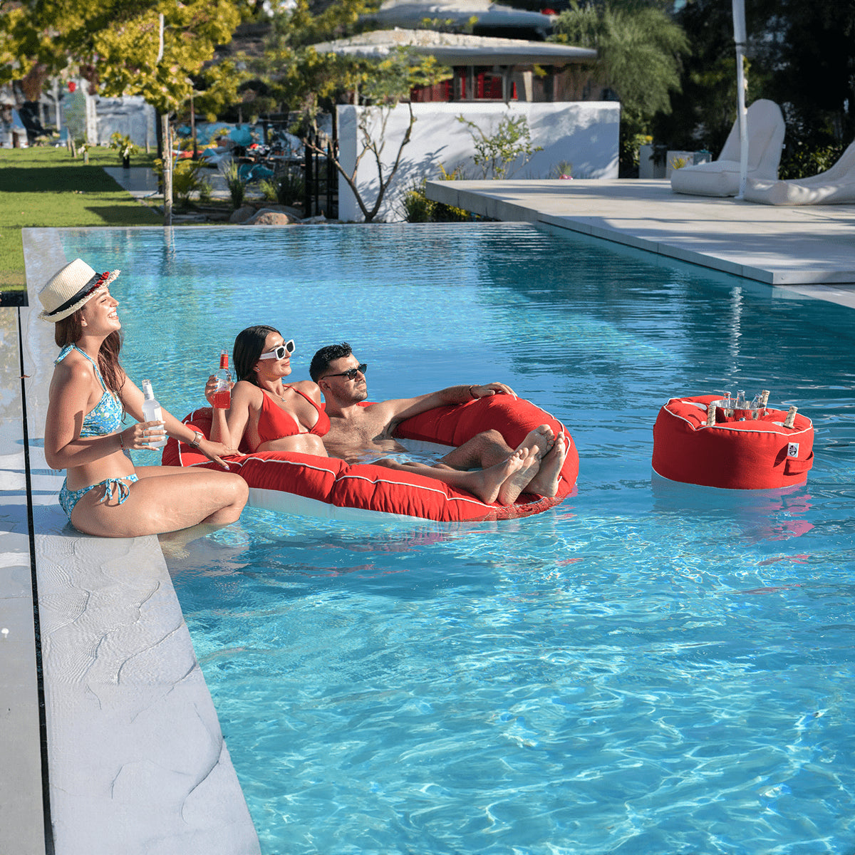 אבוב זוגי צף לבריכה Ø160 צבע כחול