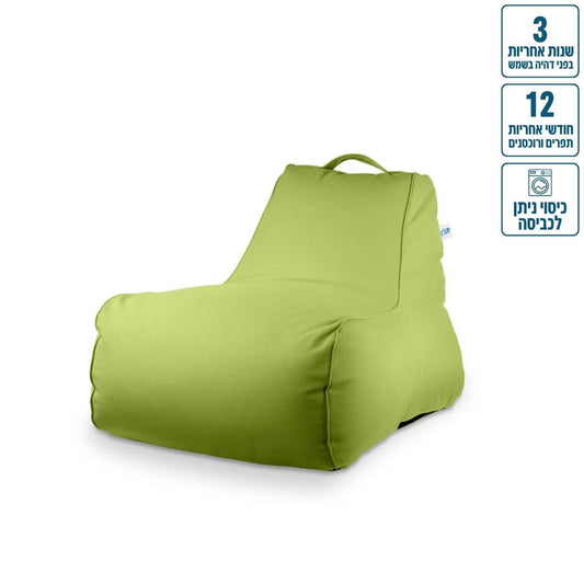 כורסת פוף מבד חוץ דגם לימה מבד חוץ עמיד לשמש 90/70 צבע פיסטוק