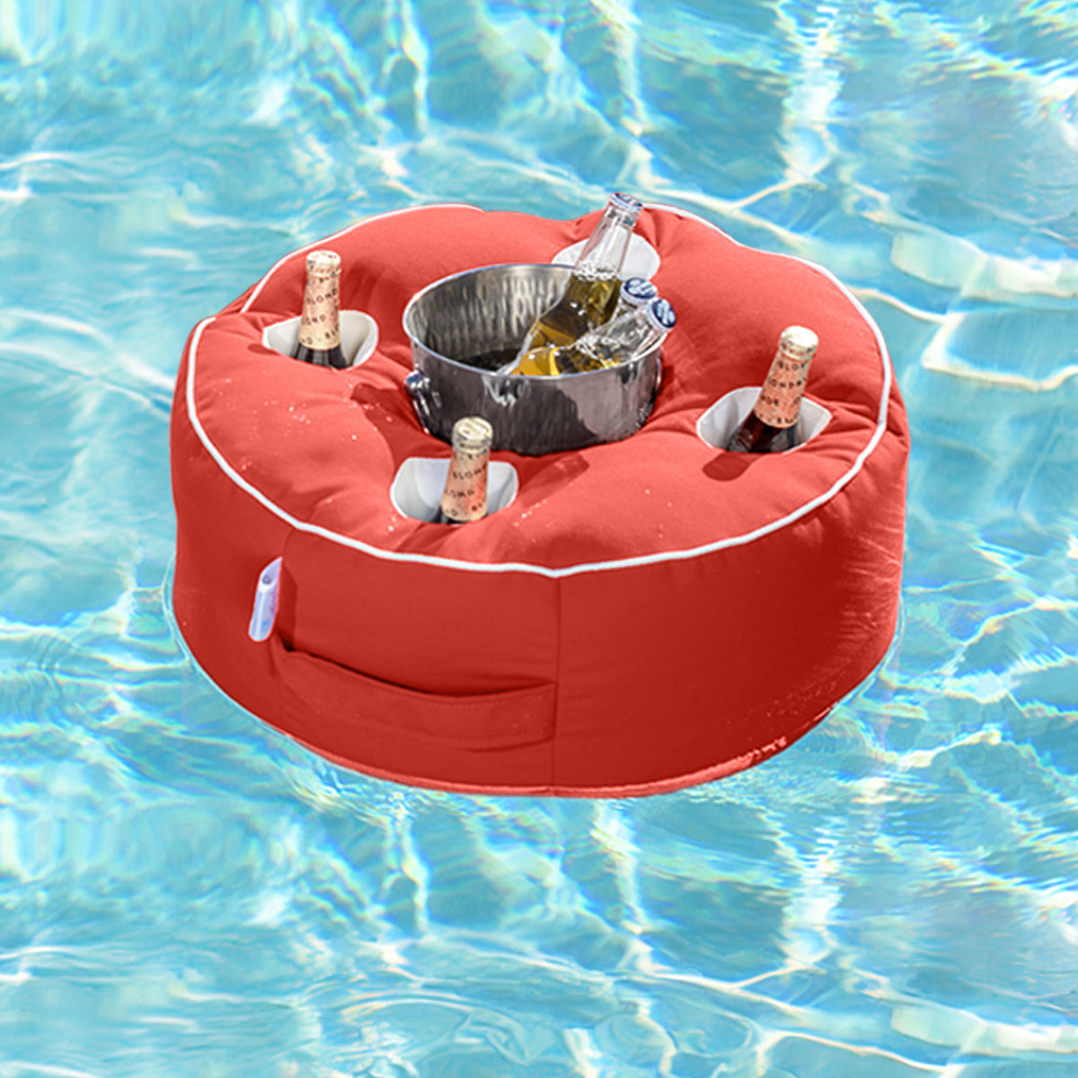 מגש צף לבריכה צבע שמנת