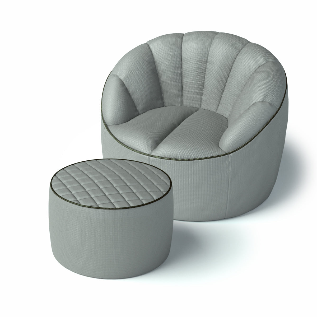 סט פוף Shelly והדום Dotcom Quilt צבע פוקסיה