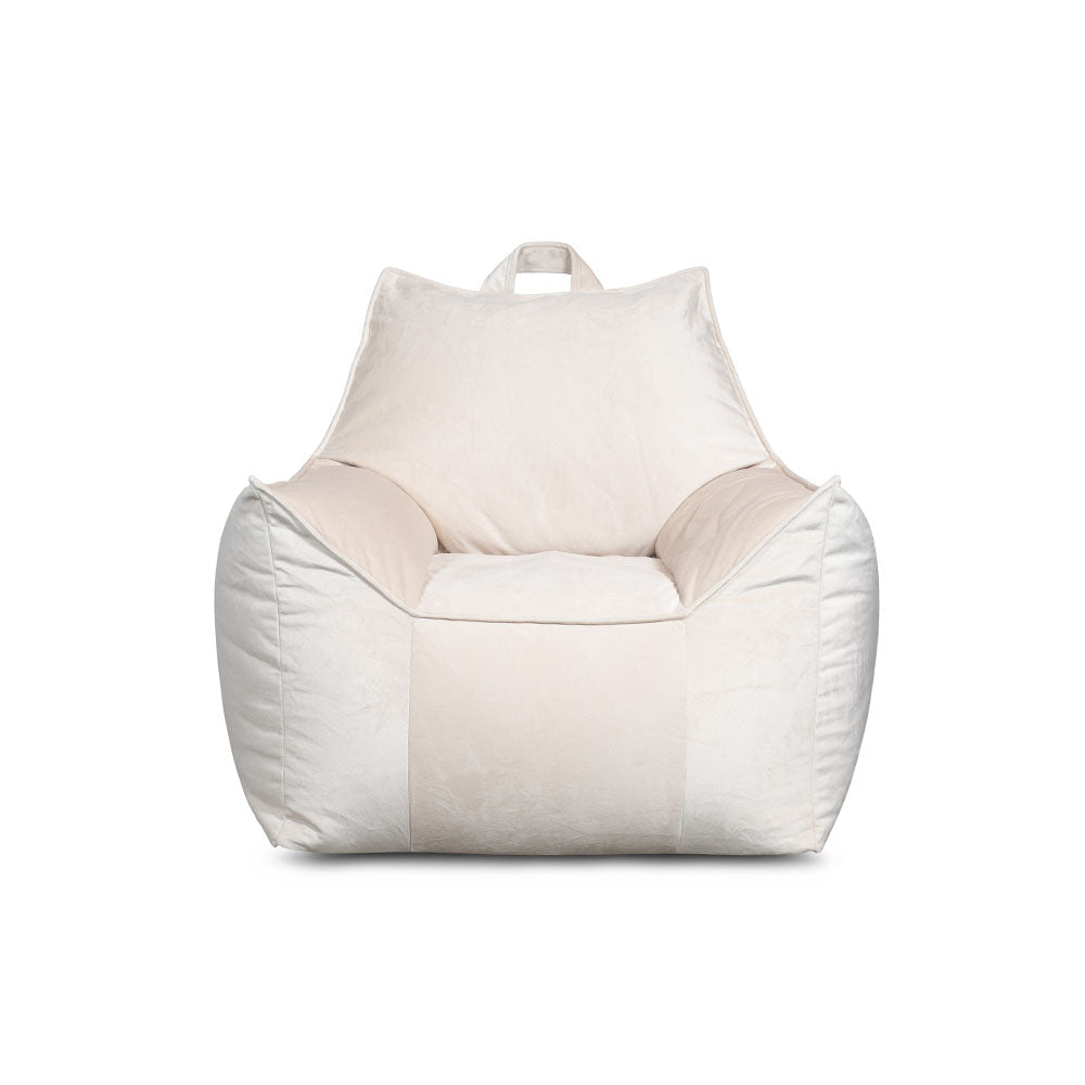 ספת פוף קטיפה ג'ים צבע אפור כהה