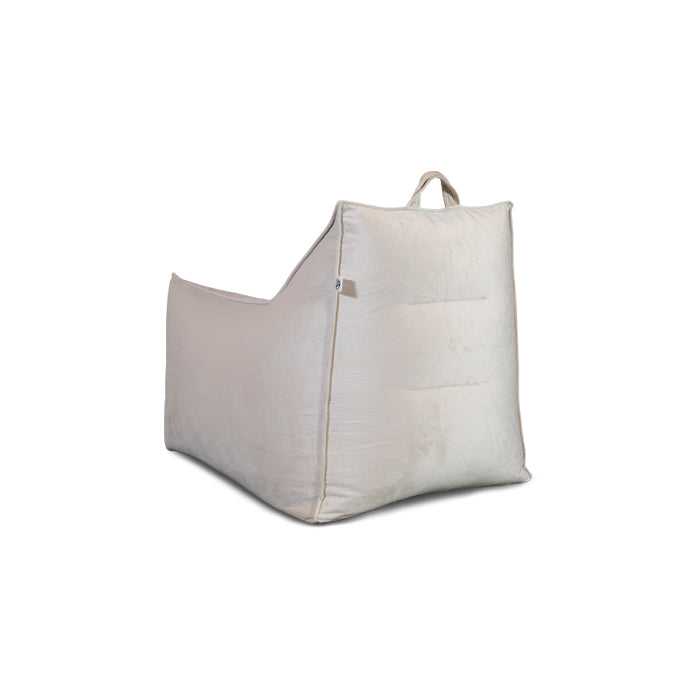 ספת פוף קטיפה ג'ים צבע אפור כהה