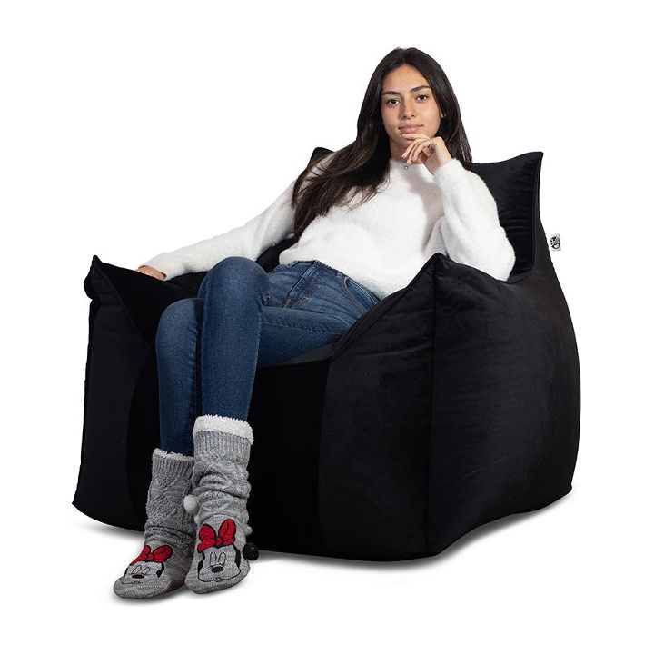 ספת פוף קטיפה ג'ים צבע תכלת