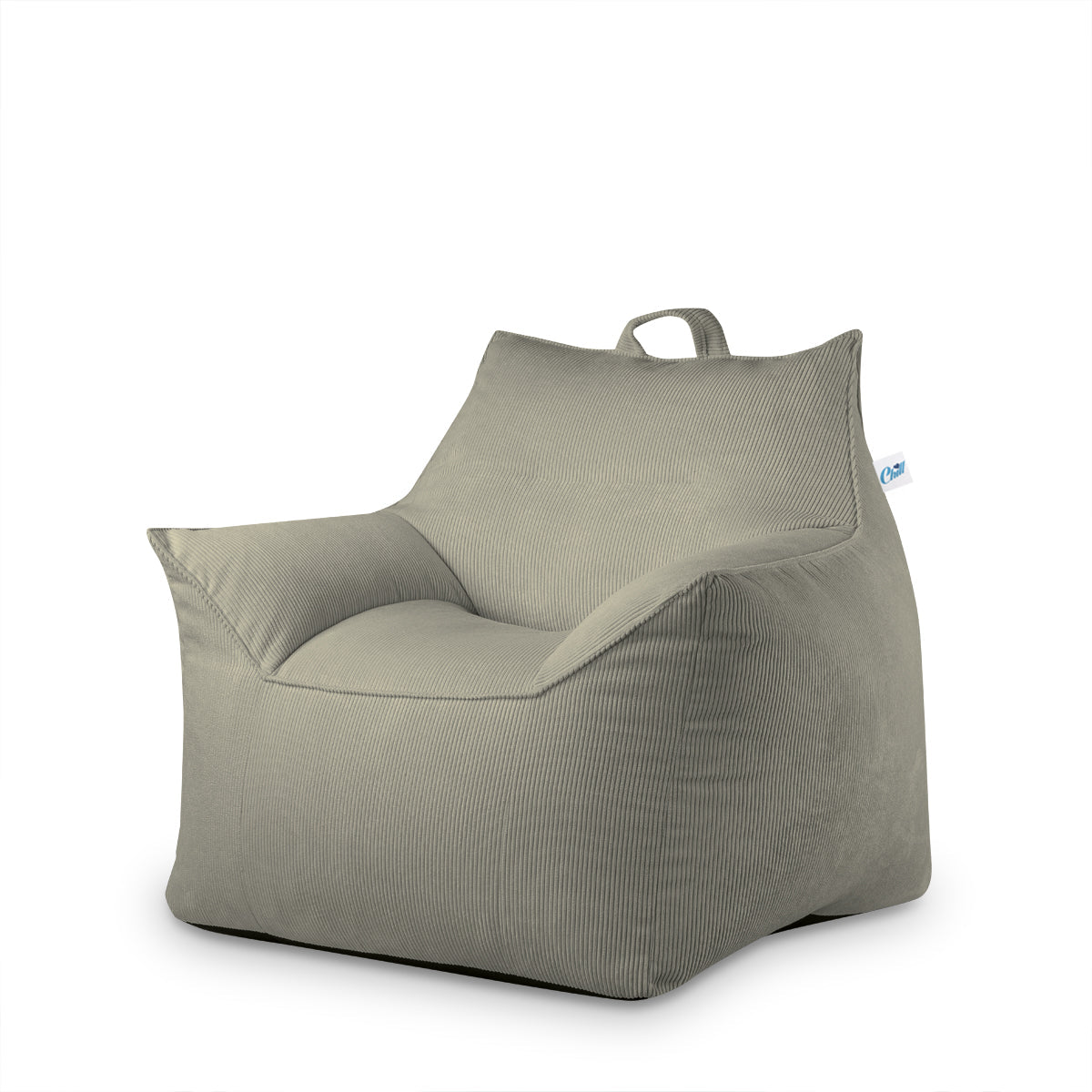 פוף כורסא לילדים מבד קורדרוי דגם ג'יימס צבע אפור