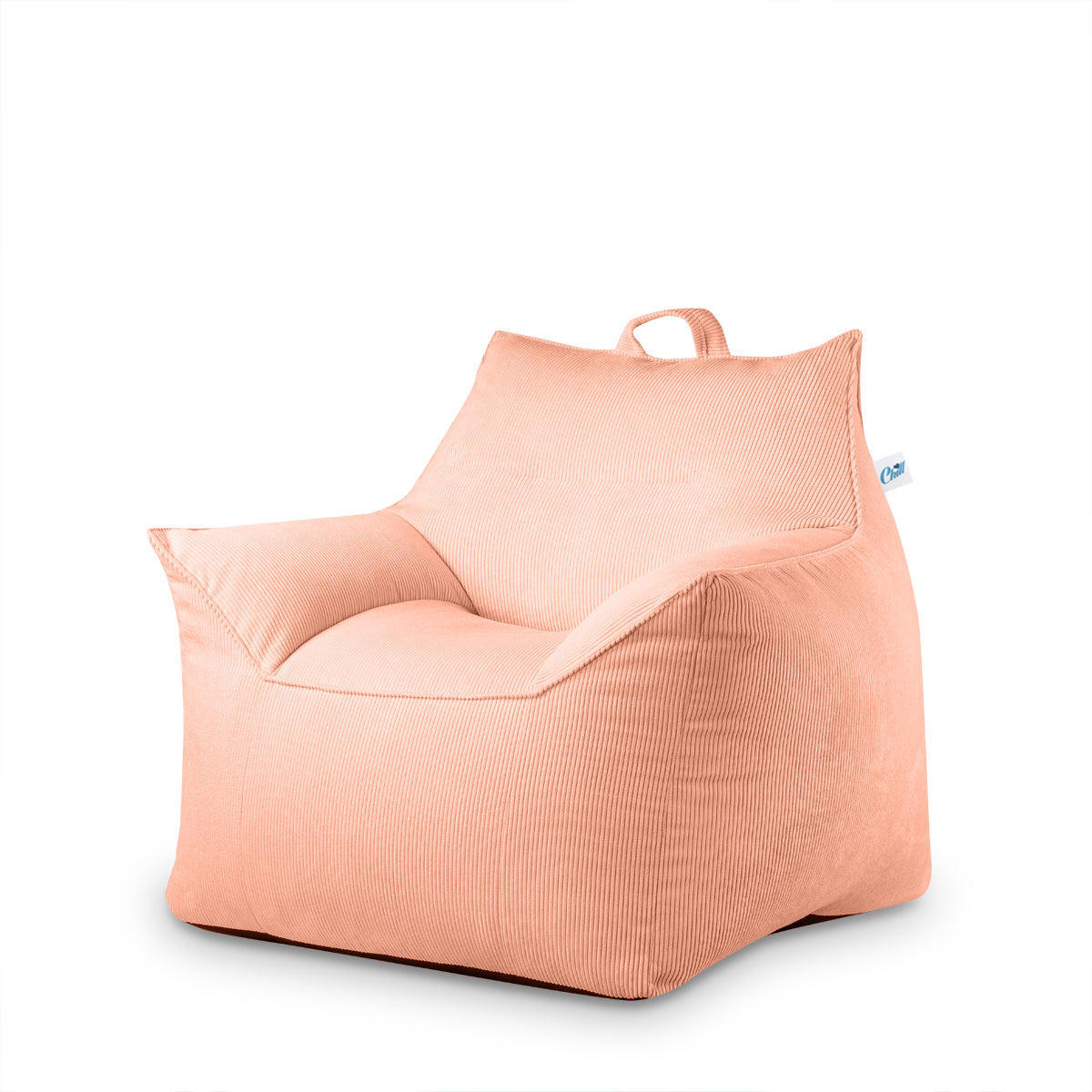 פוף כורסא לילדים מבד קורדרוי דגם ג'יימס צבע פודרה