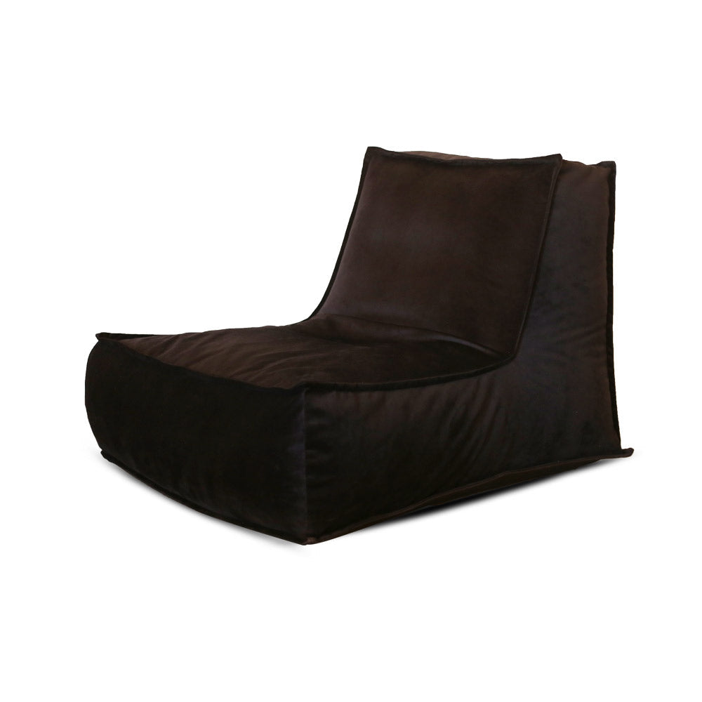 פוף כורסא מבד קטיפה זואי צבע אפור בהיר