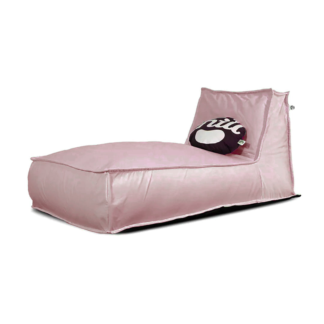 פוף כורסא שזלונג זואי קטיפה צבע ג'ינס