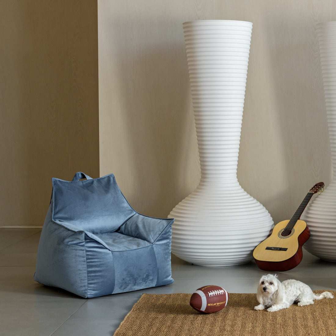 פוף כורסא קטיפה לילדים דגם ג'יימס צבע ורוד בייבי