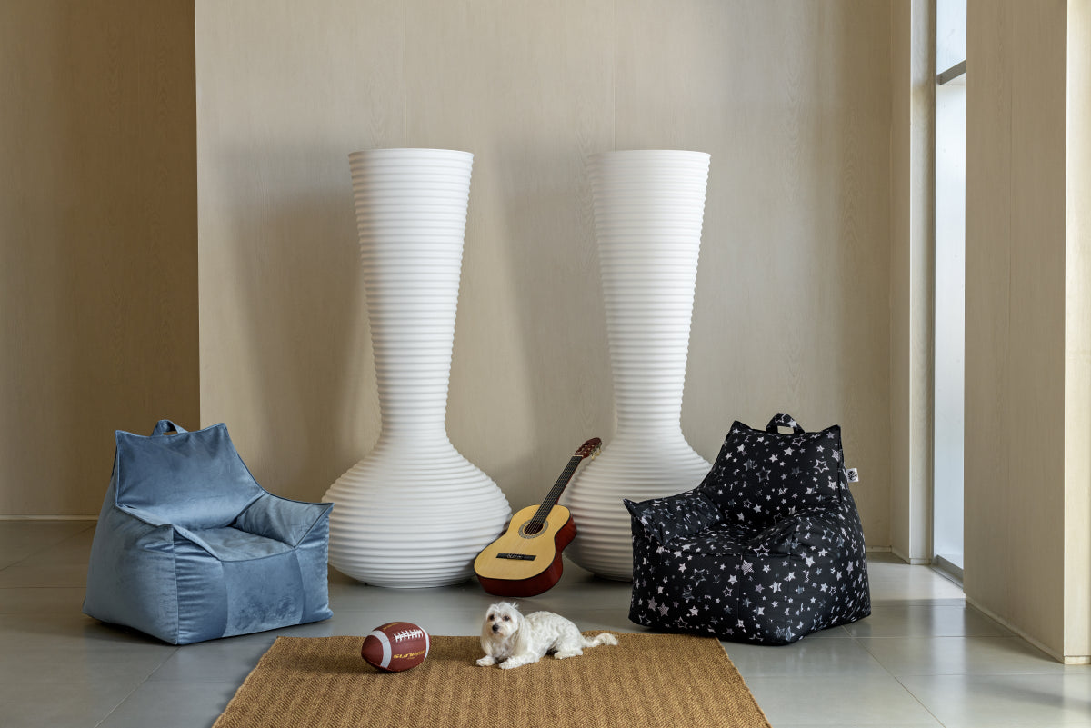 פוף כורסא קטיפה לילדים דגם ג'יימס צבע לילך