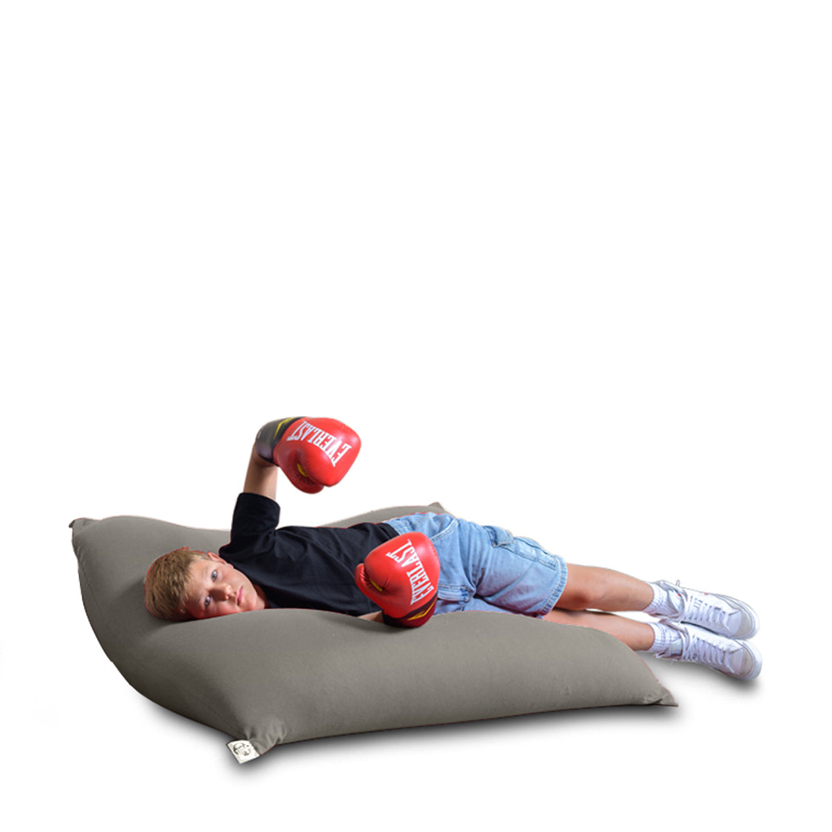 פוף מרובע גדול (80X110 ס”מ) גוון אפור