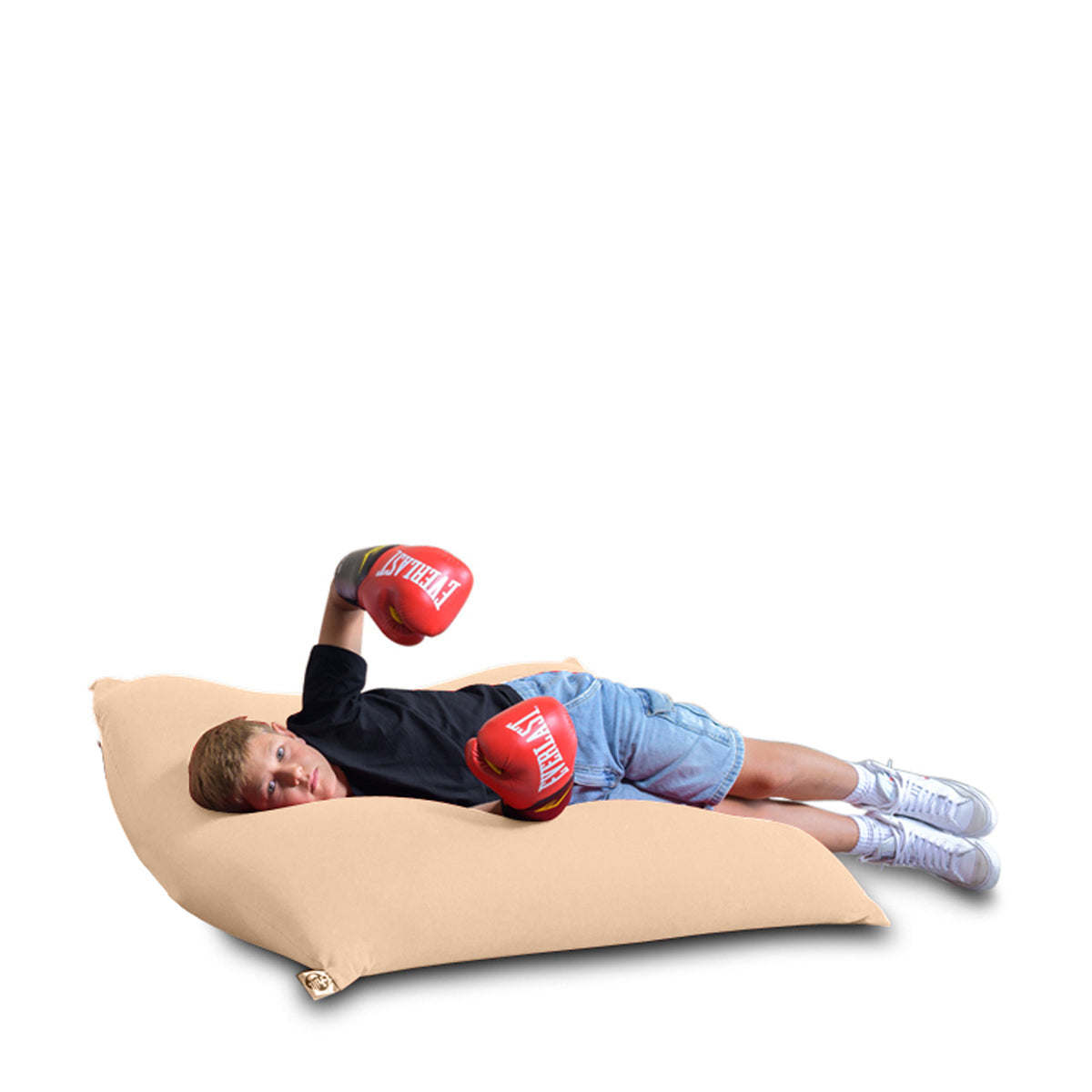 פוף מרובע גדול (80X110 ס”מ) גוון שמנת