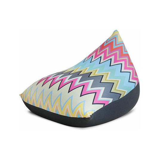 פוף שפיץ עם הדפסים שונים צבע זיגזג