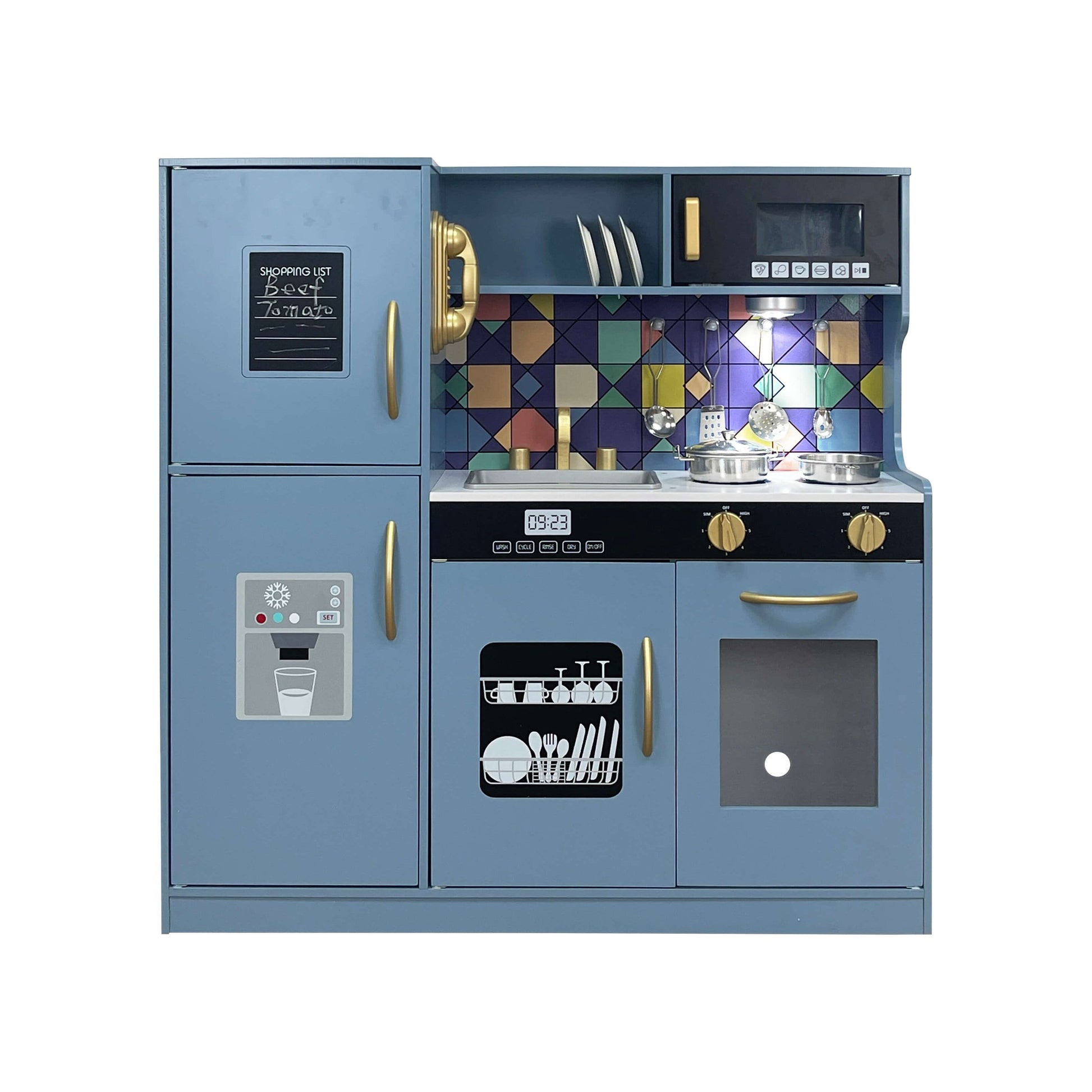 מטבח אלקטרוני ענק מושלם לילדים מעץ דגם לירון