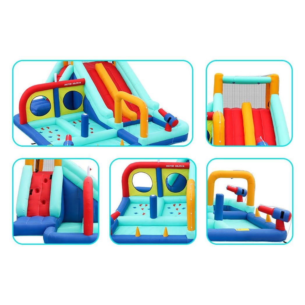 מתקן קפיצה מתנפח עם 2 מגלשות דגם ED10701