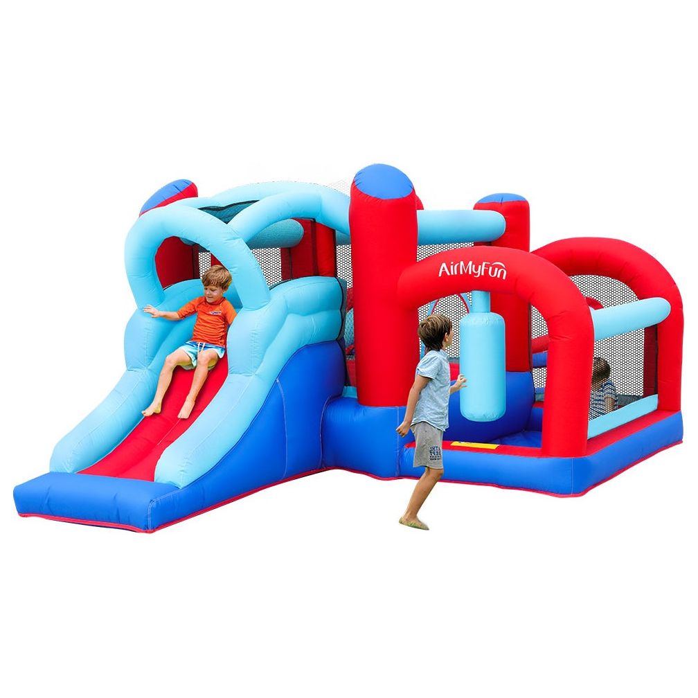 מתקן קפיצה מתנפח עם מגלשה ותותח מים דגם ED800S