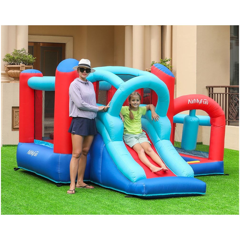 מתקן קפיצה מתנפח עם מגלשה ותותח מים דגם ED800S