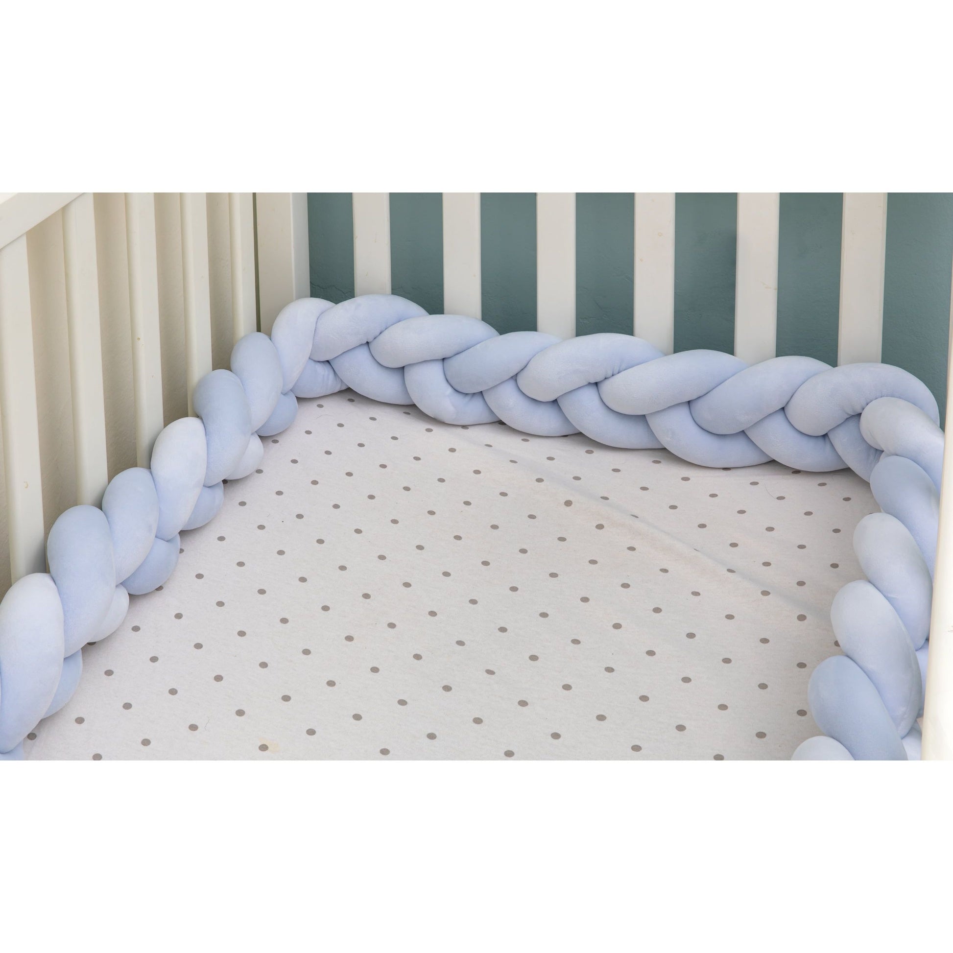 נחשוש צמה למיטת תינוק 4.00 מטר צבע תכלת שמיים