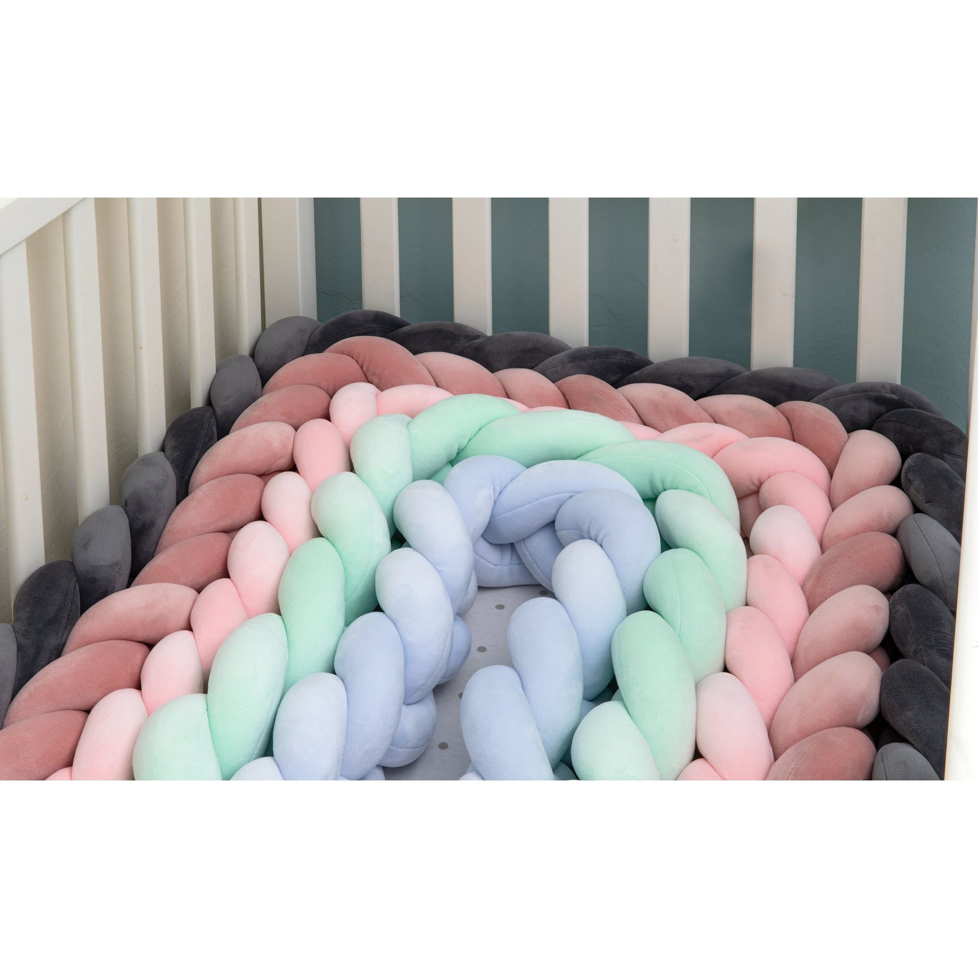 נחשוש צמה למיטת תינוק 4.00 מטר צבע תכלת שמיים