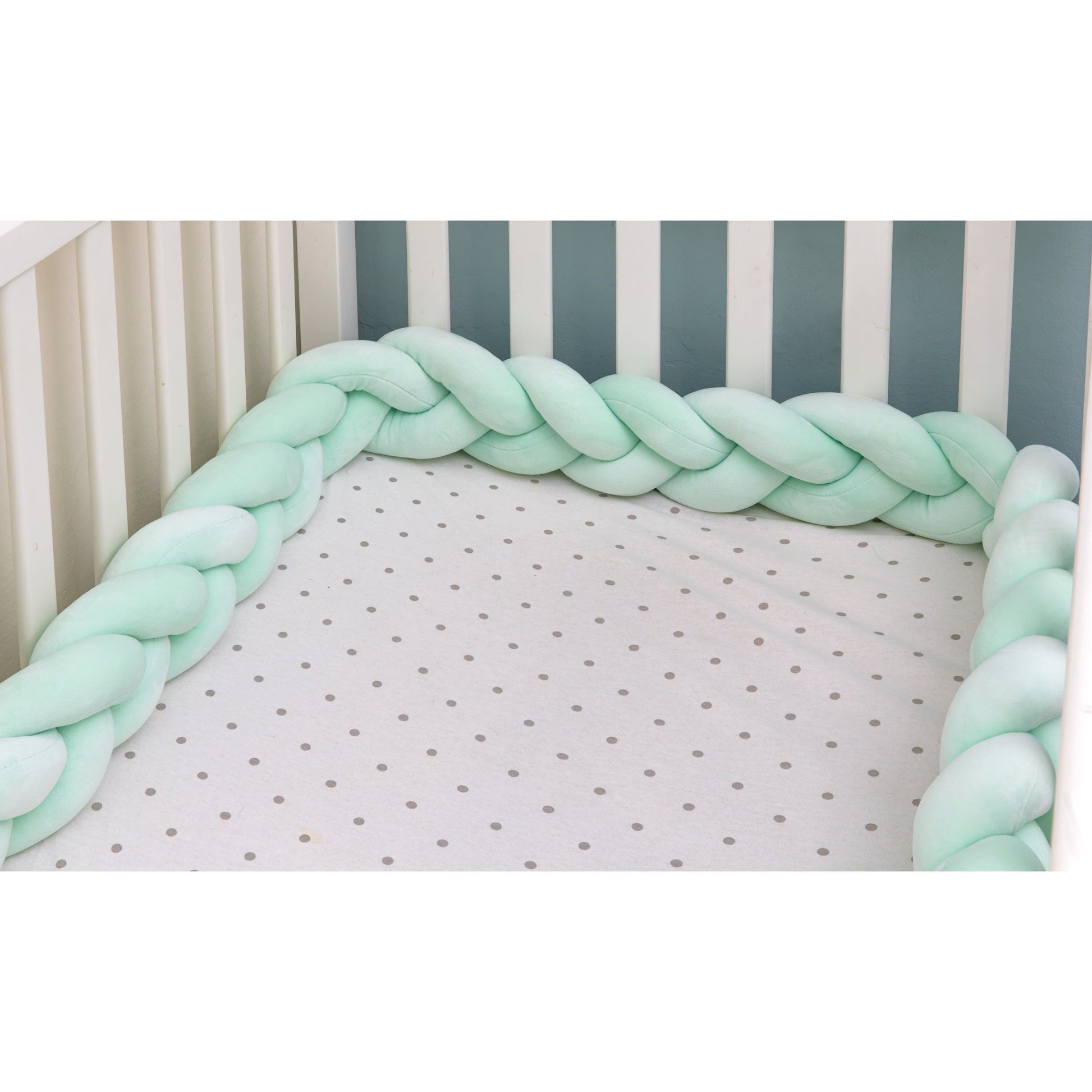 נחשוש צמה למיטת תינוק 2.00 מטר צבע טורקיז
