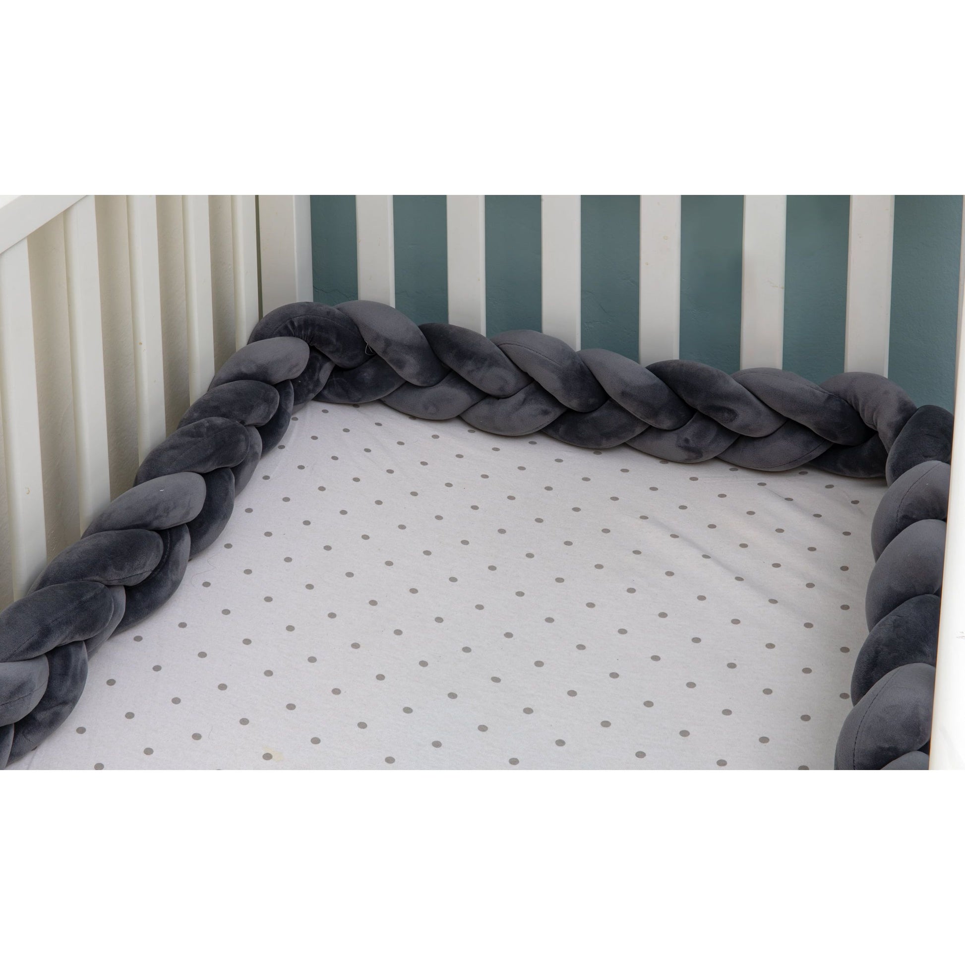 נחשוש צמה למיטת תינוק 4.00 מטר צבע אפור סטייל