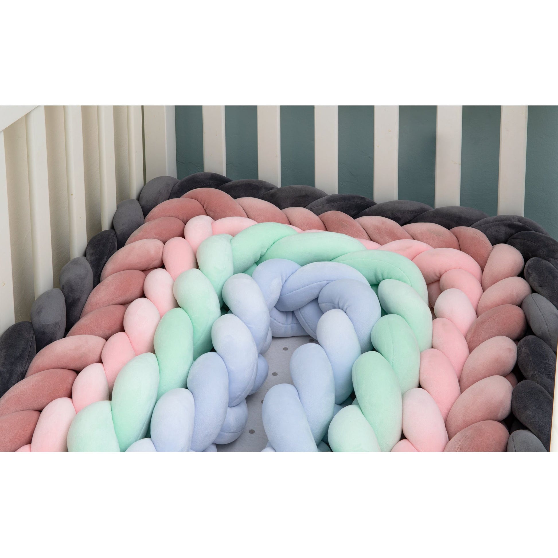 נחשוש צמה למיטת תינוק 2.00 מטר צבע ורוד בייבי