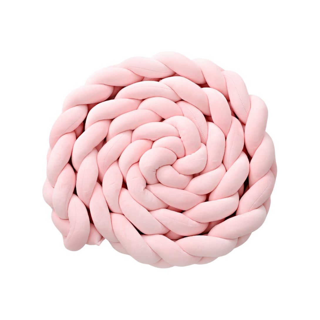 נחשוש צמה למיטת תינוק 2.00 מטר צבע ורוד בייבי