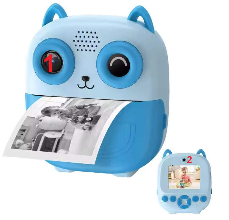 מצלמה דיגיטלית חכמה לצילום תמונות ווידאו עם הדפסה מידית כולל מצלמה כפולה 2 עדשות קדמית ואחורית