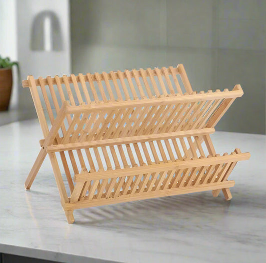 מייבש כלים מתקפל מעץ