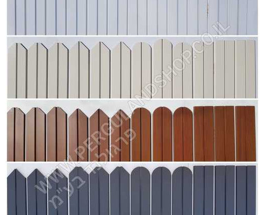 גדר אלומיניום חבילה של 8 יח' ( 1 מטר רץ ) בגובה 60 ס"מ ראש גדול צבע קרם