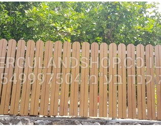 גדר אלומיניום חבילה של 8 יח' ( 1 מטר רץ ) בגובה 60 ס"מ ראש גדול צבע אלון