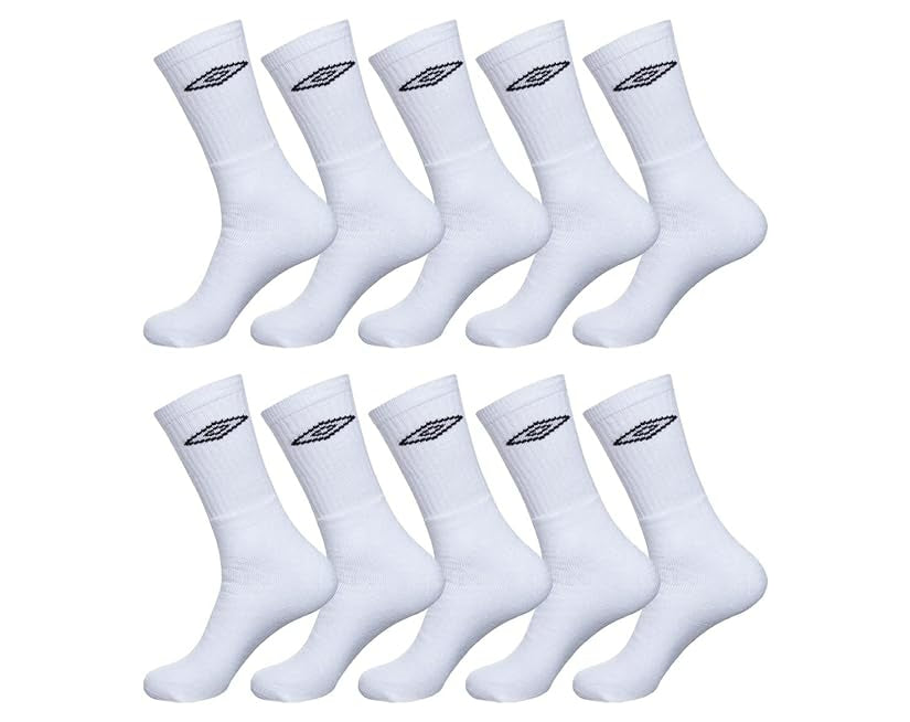 מארז 25 זוגות גרביים Umbro -לבן מידה 41-46