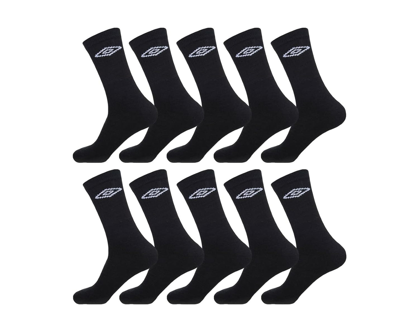 מארז 25 זוגות גרביים Umbro -שחור מידה 41-46