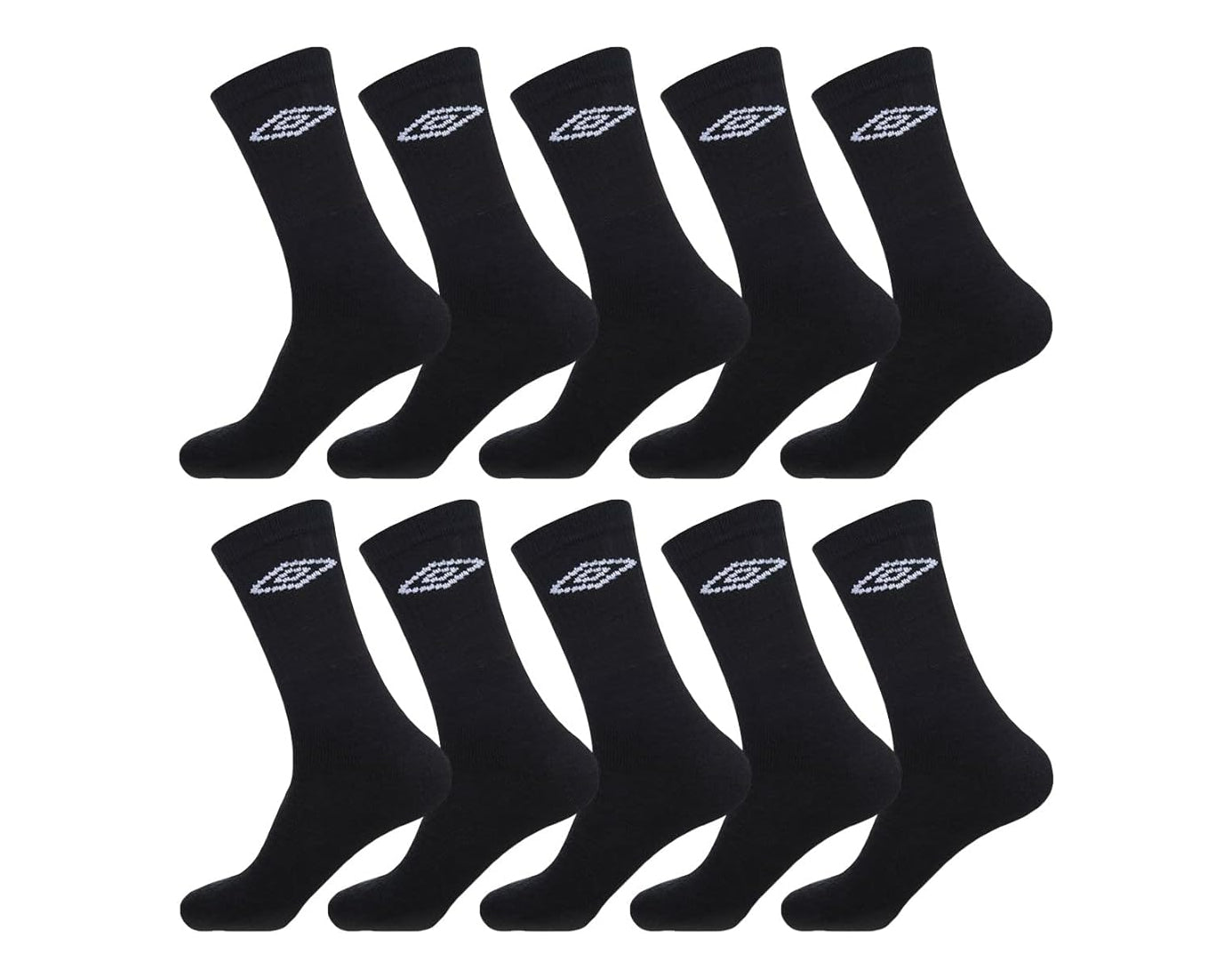 מארז 25 זוגות גרביים Umbro -שחור מידה 41-46
