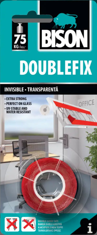 דבק דו צדדי 19ממ*1.5מ שקוף