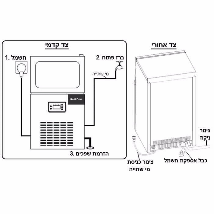 מכונה אוטומטית ליצור קוביות קרח דגם ATL-8042