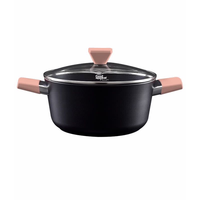 סיר 20 סמ 2.6 ליטר ידיות ורודות CASUAL