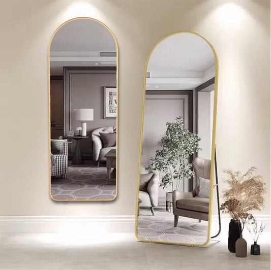 מראה חצי אובלית זהב 150*40 ס"מ