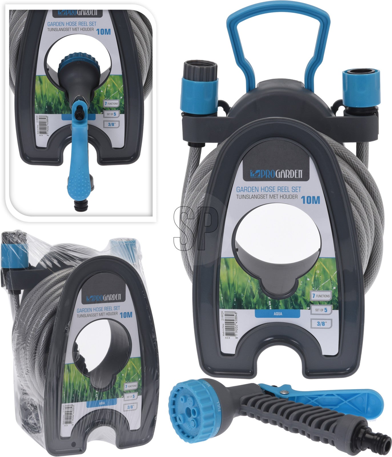 גלגלת מיני 10 מטר כוללת אקדח השקייה